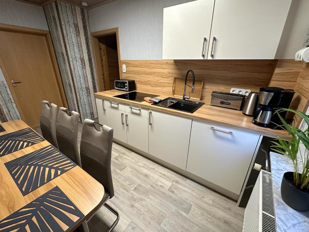 Christels Ferienwohnung 2 In Thale Mit Ueberdachter Terrasse, Kueche Mit Tv & Geschirrspueler Dış mekan fotoğraf